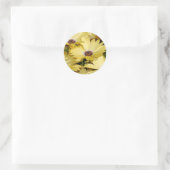 Blume Runder Aufkleber (Tasche)