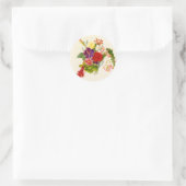 Blume Runder Aufkleber (Tasche)