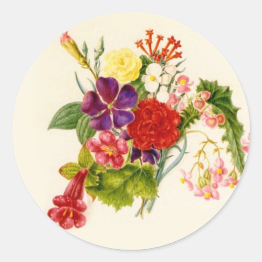 Blume Runder Aufkleber (Vorderseite)