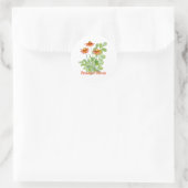 Blume Runder Aufkleber (Tasche)