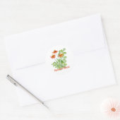 Blume Runder Aufkleber (Umschlag)