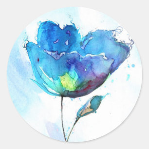 Blume Runder Aufkleber