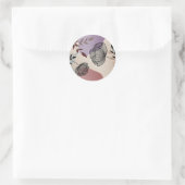 Blume Runder Aufkleber (Tasche)