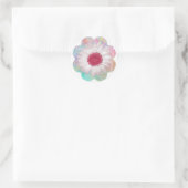Blume Runder Aufkleber (Tasche)