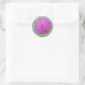 Blume Runder Aufkleber (Tasche)