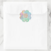 Blume Runder Aufkleber (Tasche)