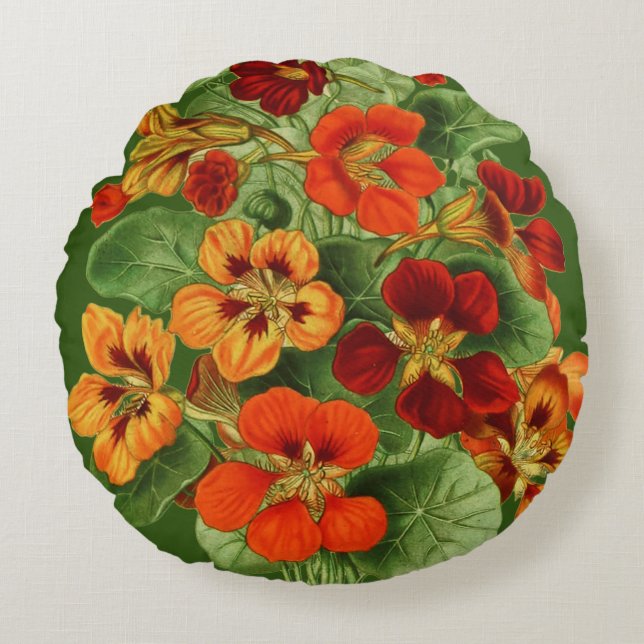 Blume Rundes Kissen (Vorderseite)