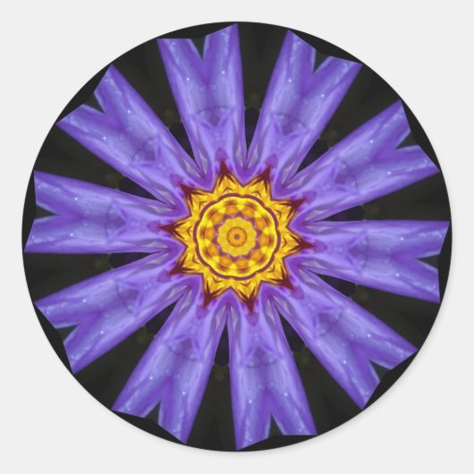 Blume-Rundkleber Runder Aufkleber (Vorderseite)