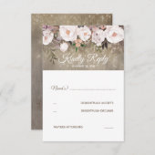 Blume Rustic Wedding RSVP (Vorne/Hinten)