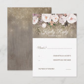 Blume Rustic Wedding RSVP Karte (Vorne/Hinten)