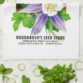 Blume-Saatgutverpackungsetikett Geschirrtuch (Gefaltet)