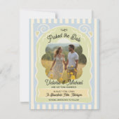 Blume Saatpackung Handgezogenes Save the Date Foto (Vorderseite)