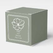 Blume Sage Green Wedding Geschenkschachtel (Vorderseite)