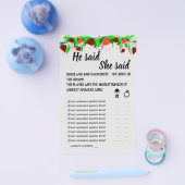 BLUME SAGTE ER, SIE SAGTE, DUSCHE GAME CARD FLYER (Einzeln)