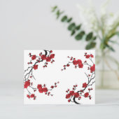 Blume Sakura blüht Feiertagspostkarte (Stehend Vorderseite)