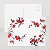 Blume Sakura blüht Feiertagspostkarte (Vorne/Hinten)