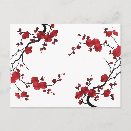 Blume Sakura blüht Feiertagspostkarte (Vorderseite)