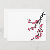Blume Sakura blüht Feiertagspostkarte (Vorne/Hinten)