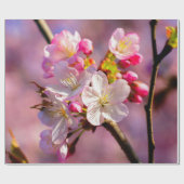 Blume Sakura im Garten Geschenkpapier (Flach)