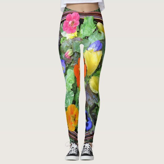 Blume Salat Leggings (Vorderseite)
