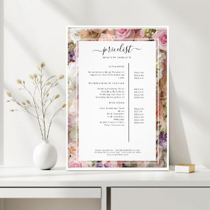 Blume Salon Price List Poster
