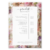 Blume Salon Price List Poster (Vorne)