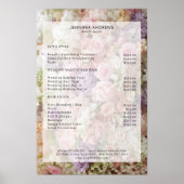 Blume Salon Price List Poster (Vorne)