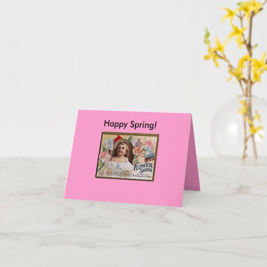 Blume Samen, glücklicher Frühling! Karte (Gelbe Blume)