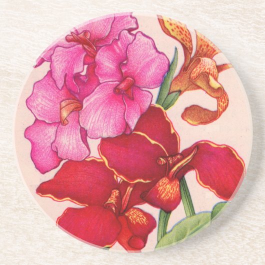Blume Sandstein Untersetzer (Vorne)