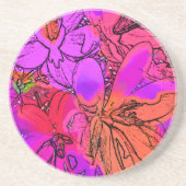 BLUME SANDSTEIN UNTERSETZER (Vorne)