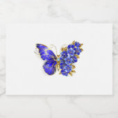 Blume Sapphire Butterfly Alkoholflaschenetikett (Einzelnes Label)