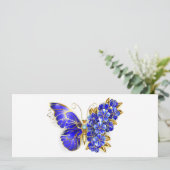 Blume Sapphire Butterfly Ankündigung (Stehend Vorderseite)