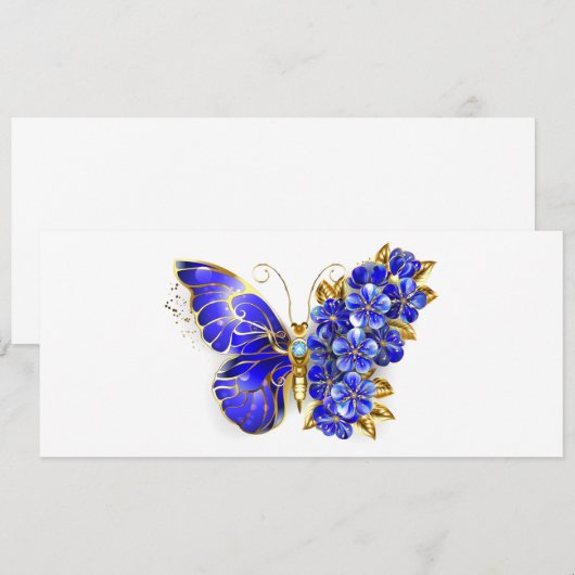 Blume Sapphire Butterfly Ankündigung (Vorne/Hinten)