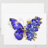 Blume Sapphire Butterfly Ankündigung (Vorne/Hinten)
