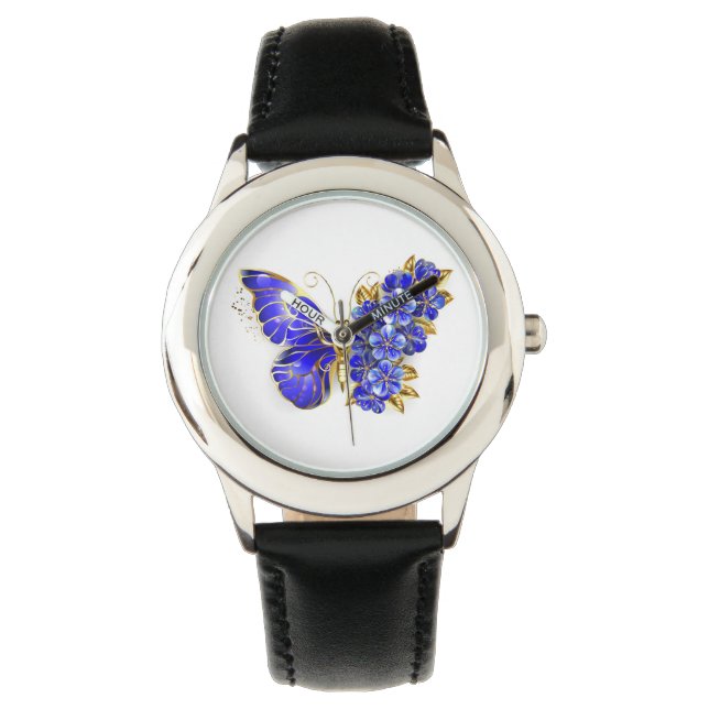 Blume Sapphire Butterfly Armbanduhr (Vorderseite)