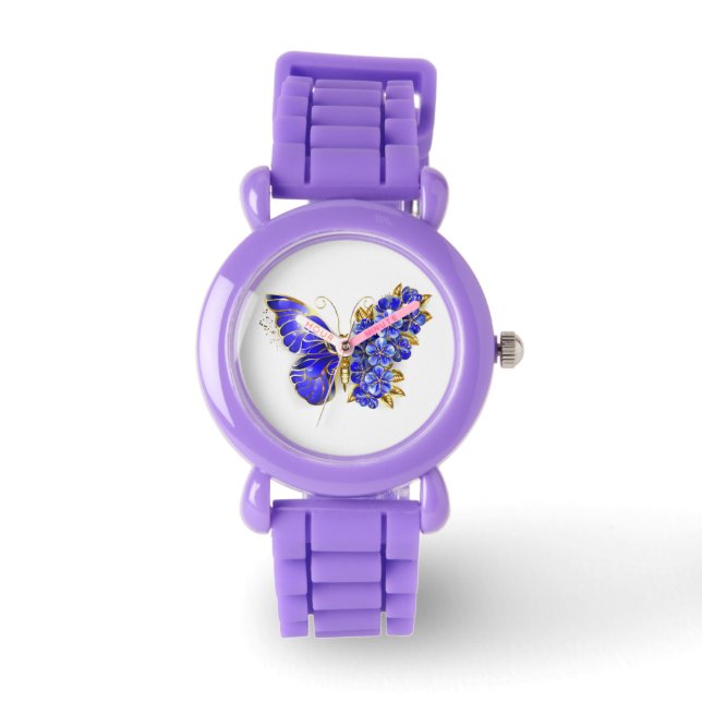 Blume Sapphire Butterfly Armbanduhr (Vorderseite)
