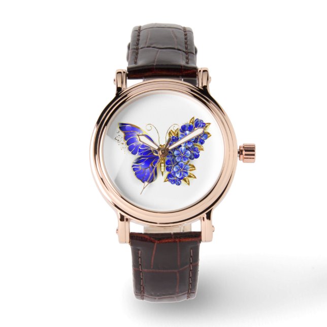 Blume Sapphire Butterfly Armbanduhr (Vorderseite)