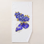 Blume Sapphire Butterfly Badehandtuch (Badehandtuch)