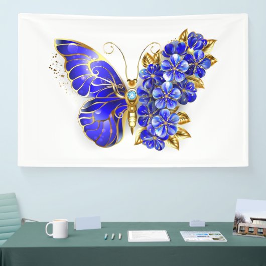 Blume Sapphire Butterfly Banner (Messe)