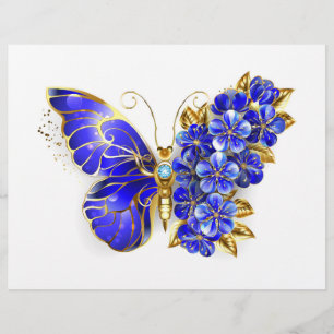 Blume Sapphire Butterfly Briefbogen