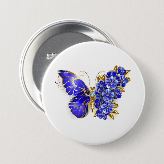Blume Sapphire Butterfly Button (Vorne & Hinten)