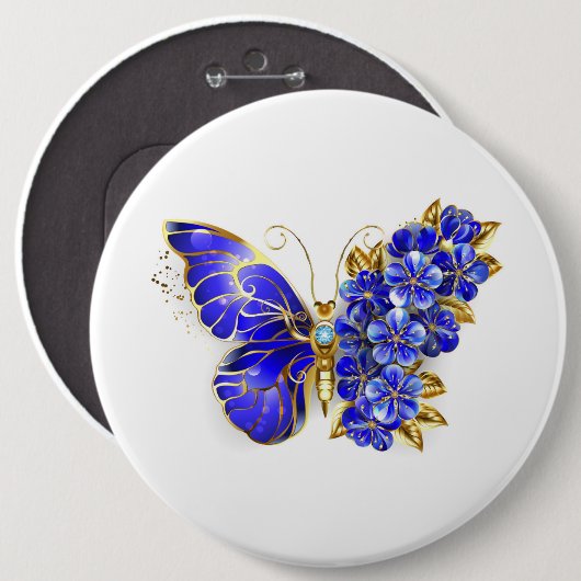 Blume Sapphire Butterfly Button (Vorne & Hinten)