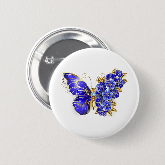 Blume Sapphire Butterfly Button (Vorne & Hinten)