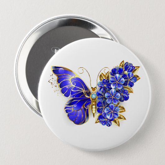 Blume Sapphire Butterfly Button (Vorne & Hinten)