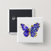 Blume Sapphire Butterfly Button (Vorne & Hinten)