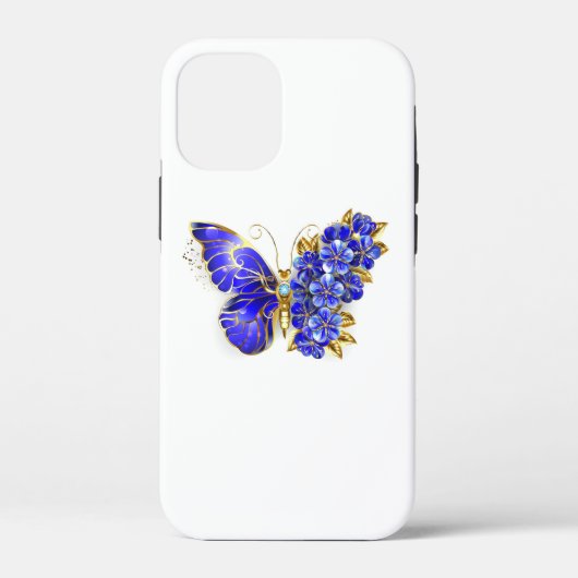 Blume Sapphire Butterfly Case-Mate iPhone Hülle (Rückseite)