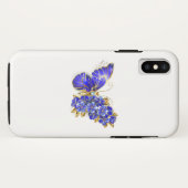 Blume Sapphire Butterfly Case-Mate iPhone Hülle (Rückseite (Horizontal))