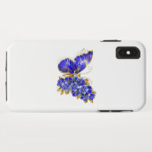 Blume Sapphire Butterfly Case-Mate iPhone Hülle (Rückseite (Horizontal))