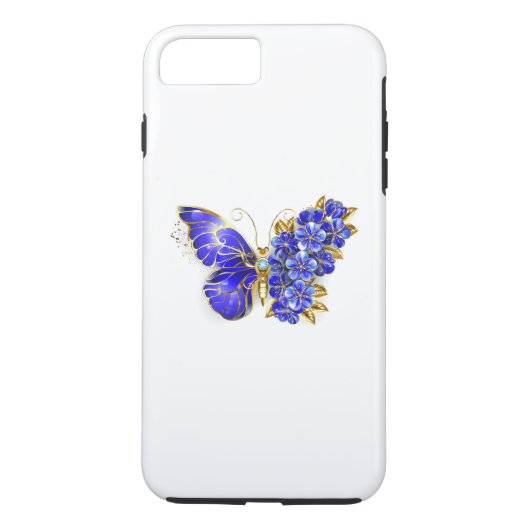 Blume Sapphire Butterfly Case-Mate iPhone Hülle (Rückseite)
