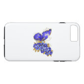 Blume Sapphire Butterfly Case-Mate iPhone Hülle (Rückseite (Horizontal))